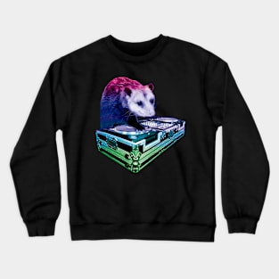 Emotional Opossum Rainbow DJ Crewneck Sweatshirt